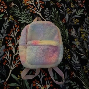 Colorful Furry Mini Backpack